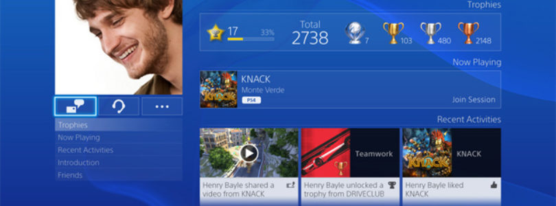 PlayStation 4 interfaz