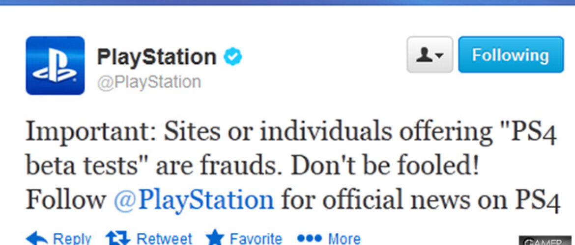 PS4 beta falsa