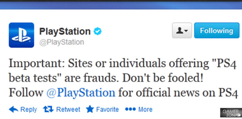 PS4 beta falsa