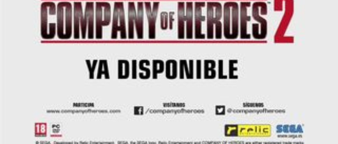Sega pide a THQ casi 1000000 por las reservas de Company of Heroes 2