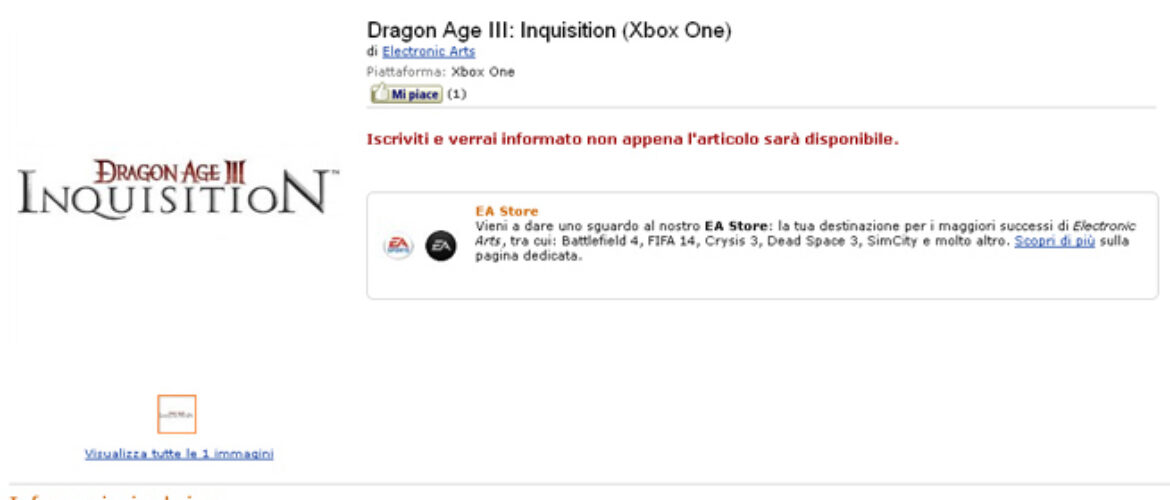 Dragon Age III Xbox One
