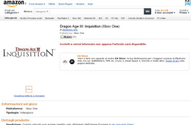 Dragon Age III Xbox One