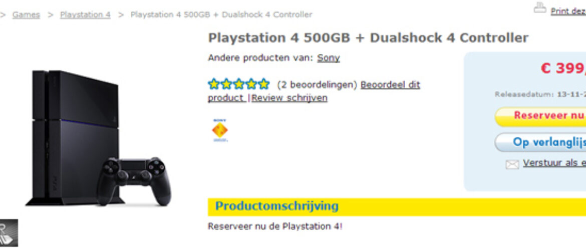 PlayStation 4 lanzamiento