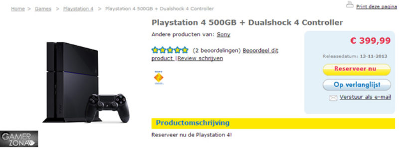 PlayStation 4 lanzamiento