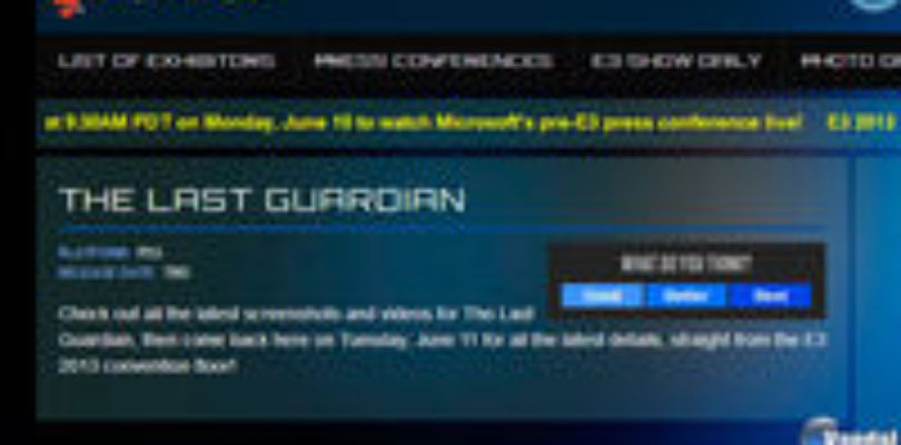 The Last Guardian estaría en el E3 y sigue siendo un juego de PlayStation 3
