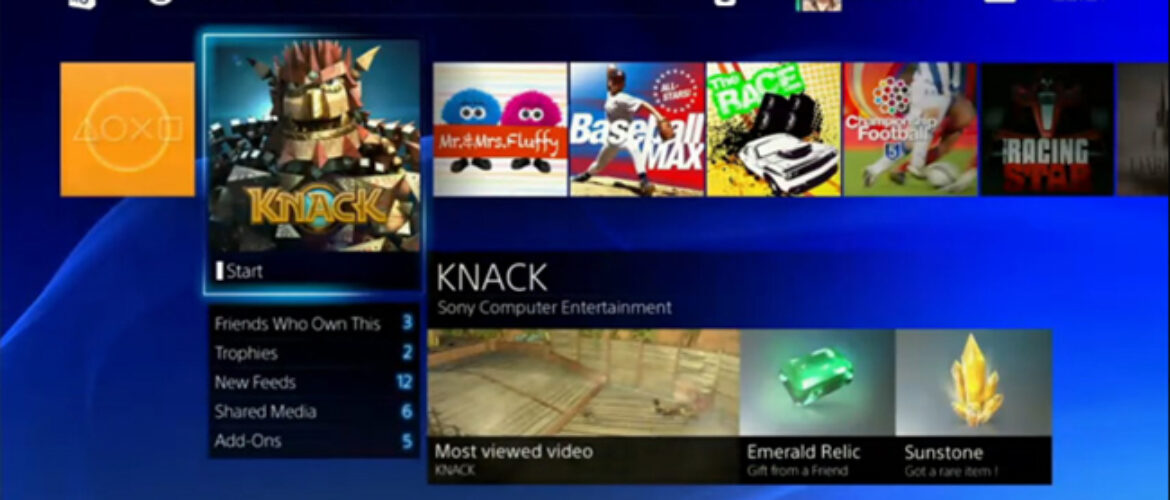 PlayStation 4 interfaz