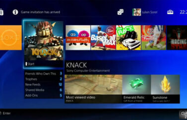 PlayStation 4 interfaz