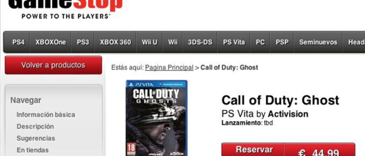 CoD Ghosts PS Vita