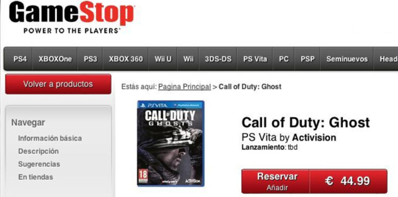 CoD Ghosts PS Vita