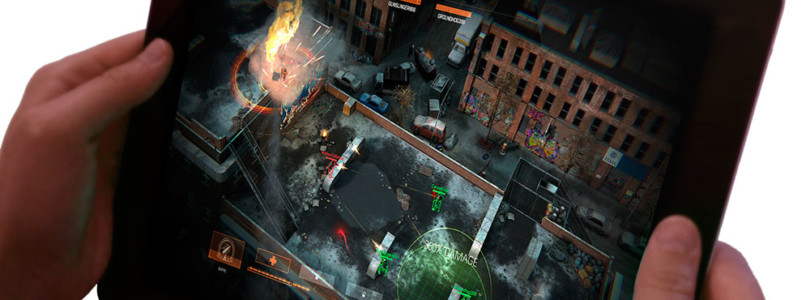The Division y su despliegue en la pantalla táctil de un tablet.