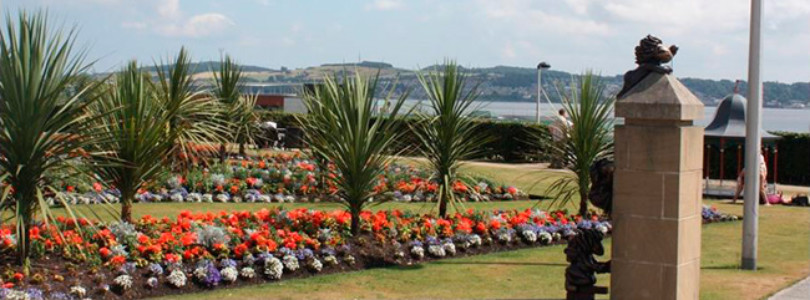 Parque con Lemmings en Dundee, Escocia.