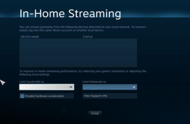 Pantallazo del streaming 'in-house'.