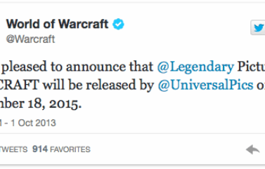 Tuit en la cuenta de World of Warcraft.