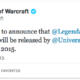 Tuit en la cuenta de World of Warcraft.