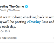 Tuit de Bungie sobre la beta de Destiny.