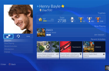 PlayStation 4 interfaz