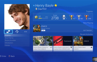 PlayStation 4 interfaz