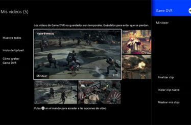 Game DVR de Xbox One.