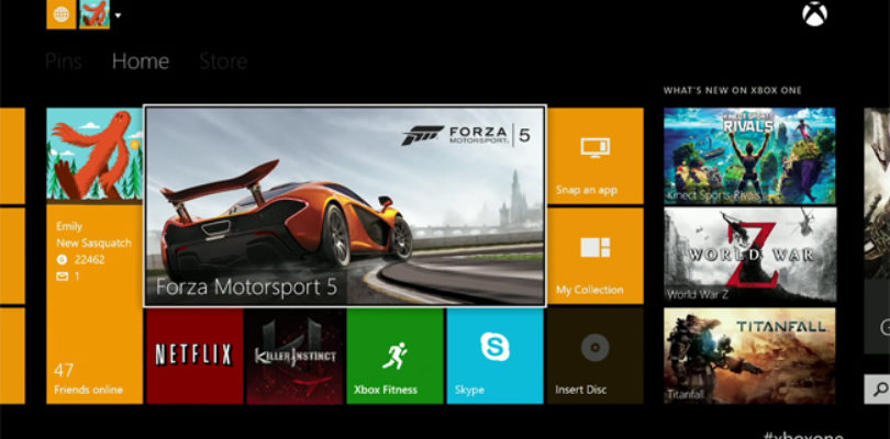 Xbox One dashboard