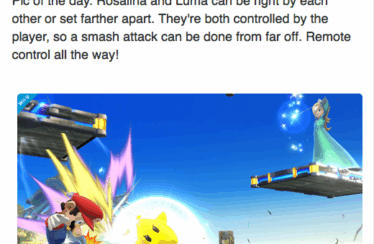 Rosalina y Luma luchando en Super Smash Bros.